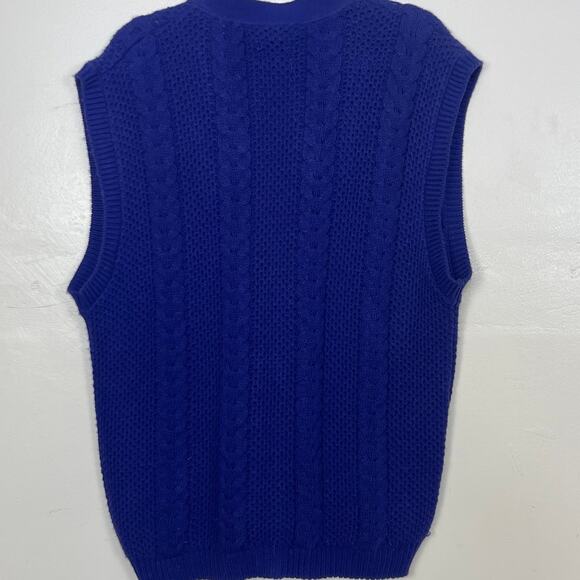 Vintage 1990's Koret Purple Button Up Sweater Vest 1X - Picture 2 of 3